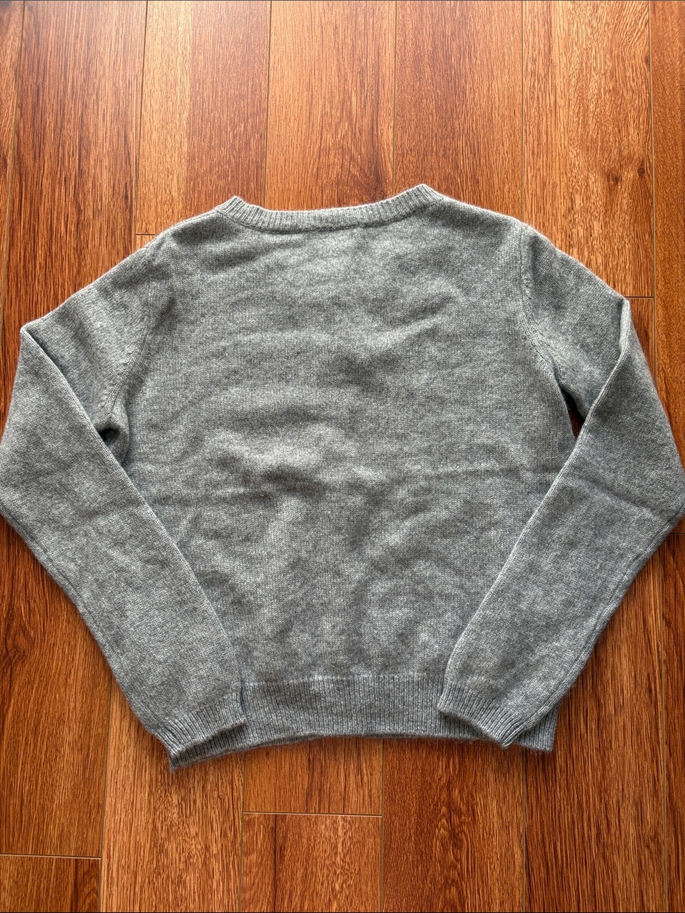 Quince Mongolian Cashmere Cropped Crew Cardigan Heather Grey in Small EUC - Picture 3 of 13
